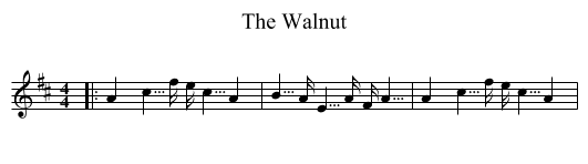 The Walnut - staff notation