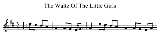 The Waltz Of The Little Girls - staff notation