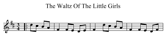 The Waltz Of The Little Girls - staff notation