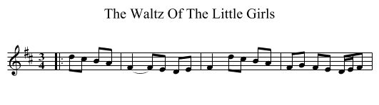 The Waltz Of The Little Girls - staff notation