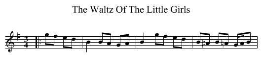 The Waltz Of The Little Girls - staff notation