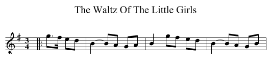 The Waltz Of The Little Girls - staff notation