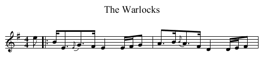 The Warlocks - staff notation