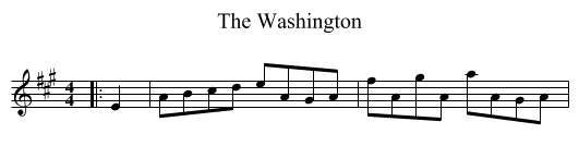 The Washington - staff notation