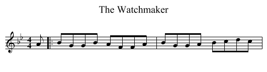 The Watchmaker - staff notation
