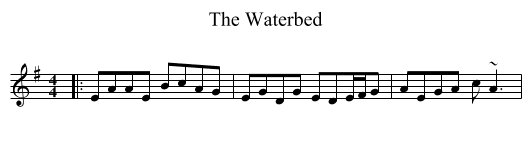The Waterbed - staff notation