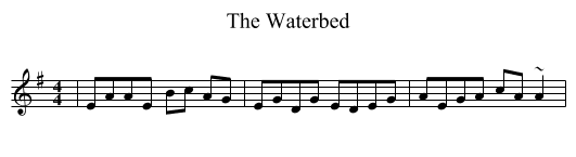 The Waterbed - staff notation