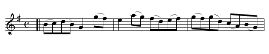the Waterman's Hornpipe - staff notation