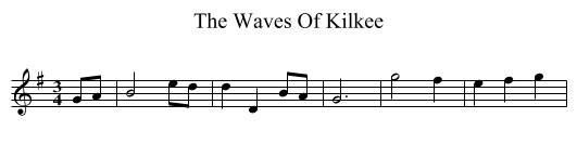 The Waves Of Kilkee - staff notation