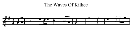 The Waves Of Kilkee - staff notation