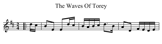 The Waves Of Torey - staff notation