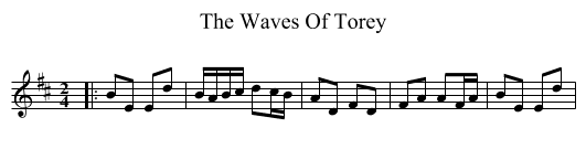 The Waves Of Torey - staff notation