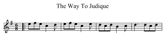 The Way To Judique - staff notation