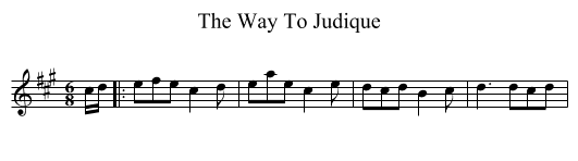 The Way To Judique - staff notation