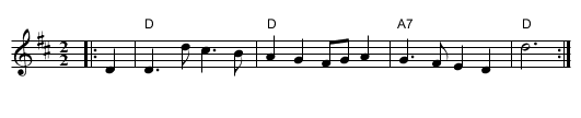 The Way to Norwich - staff notation