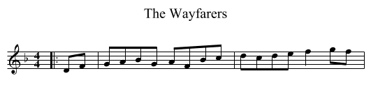 The Wayfarers - staff notation