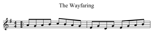The Wayfaring - staff notation