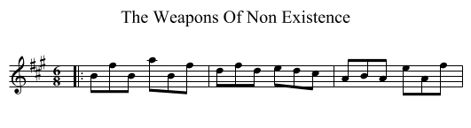 The Weapons Of Non Existence - staff notation