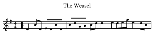 The Weasel - staff notation