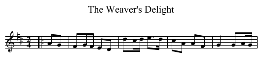 The Weaver's Delight - staff notation