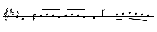 THE WEAVER'S HORNPIPE - staff notation