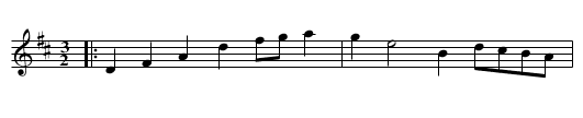 the Weavers Hornpipe - staff notation