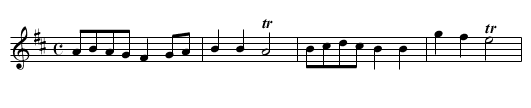the Weavers March or 21st. of August. - staff notation