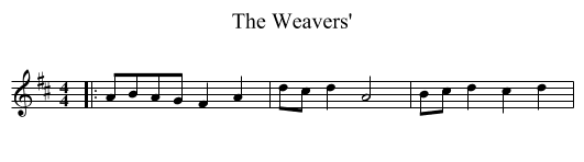 The Weavers' - staff notation