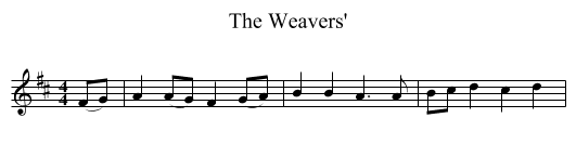 The Weavers' - staff notation