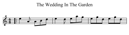 The Wedding In The Garden - staff notation