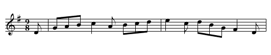 The Wedding o' Blyth - staff notation