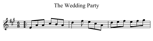 The Wedding Party - staff notation