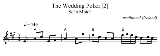 The Wedding Polka [2] - staff notation