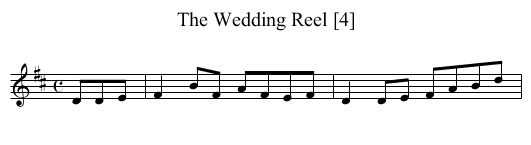 The Wedding Reel [4] - staff notation