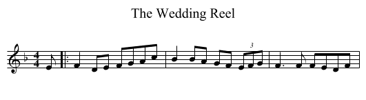 The Wedding Reel - staff notation