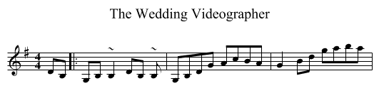 The Wedding Videographer - staff notation