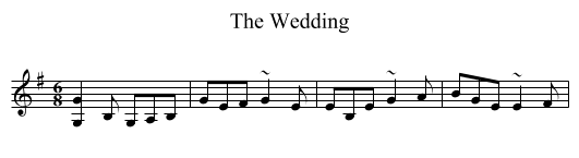 The Wedding - staff notation