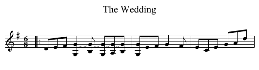 The Wedding - staff notation