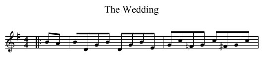 The Wedding - staff notation