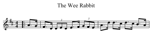 The Wee Rabbit - staff notation