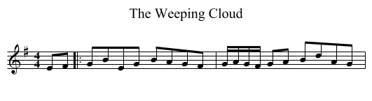The Weeping Cloud - staff notation