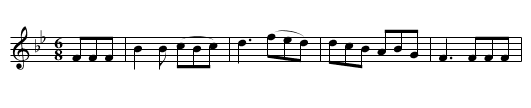 the WELCH HARPER - staff notation