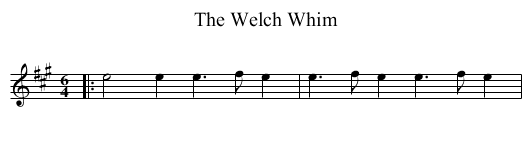 The Welch Whim - staff notation