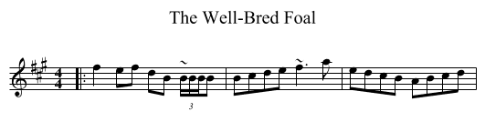 The Well-Bred Foal - staff notation