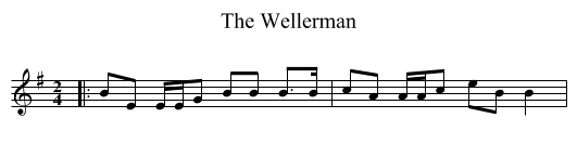 The Wellerman - staff notation