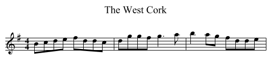 The West Cork - staff notation