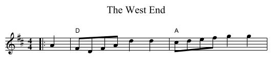 The West End - staff notation