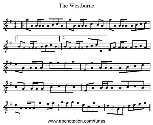 The Westburne - staff notation