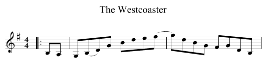 The Westcoaster - staff notation