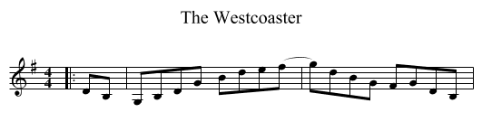 The Westcoaster - staff notation